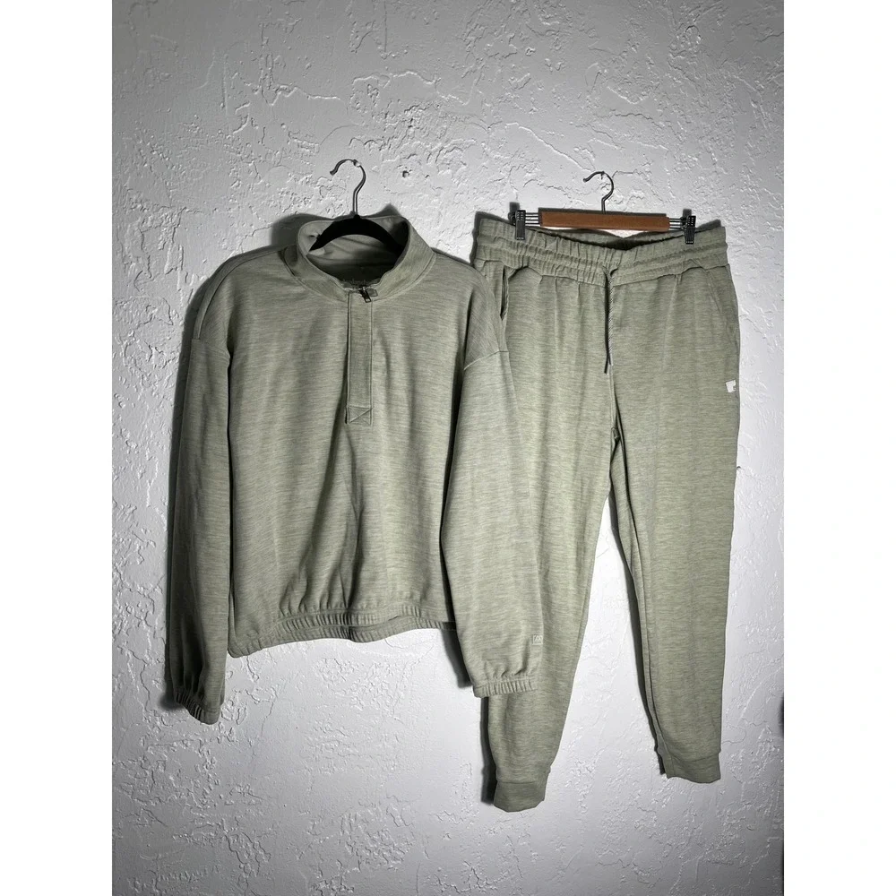 Avalanche XL Green 2 Piece Pullover Jogger Set Athleisure Lounge Activewear
